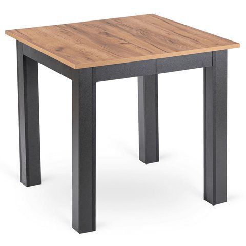 Стол раскладной MEBEL ELITE BEN 80(200)х80 Дуб крафт/черный фотография