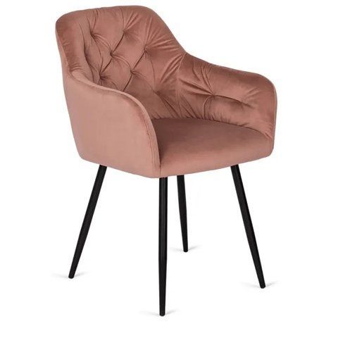 Стул бархатный MEBEL ELITE VIKI Velvet розовый фотография
