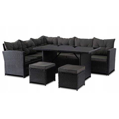 Комплект садовой мебели MEBEL ELITE DALLAS Черный
