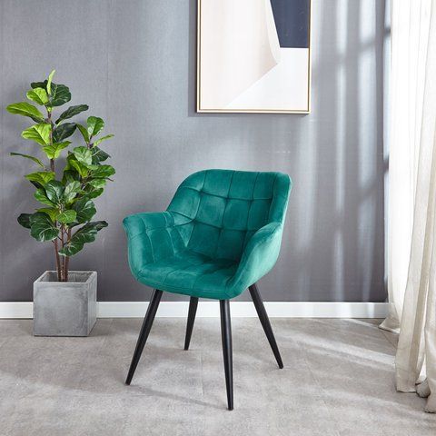 Крісло ELEGANTE Velvet Intarsio Зелений фотографія