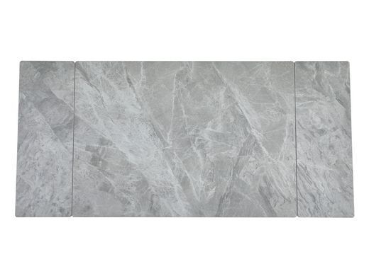 Керамический стол TM-98-1 VETRO 120(180)x85 бьянко каррара грей + черный фотография