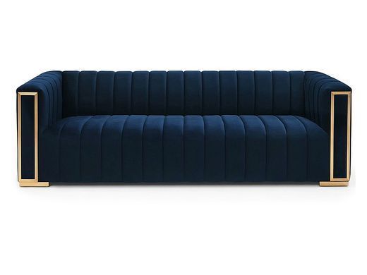 Софа VOGUE Velvet 3 Signal Темно-синий фотография