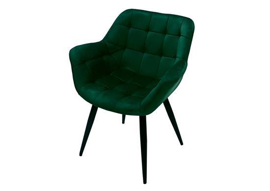 Крісло ELEGANTE Velvet Intarsio Зелений фотографія