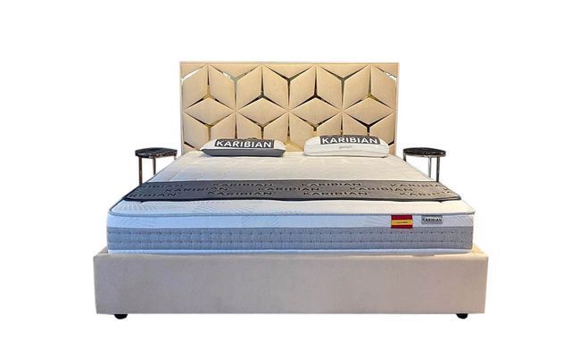 Ліжко КРІСТАЛ Prestol 160x200 Айворі фотографія