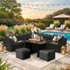 Комплект садових меблів MEBEL ELITE DALLAS Чорний