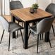 Стол раскладной MEBEL ELITE BEN 80(200)х80 Дуб крафт/черный