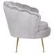Крісло м'яке з підставкою MEBEL ELITE GRAND Velvet Сірий
