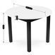 Стіл кухонний розкладний MEBEL ELITE HARRY 102(142)х102 см Білий / чорний