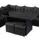 Комплект садових меблів MEBEL ELITE DALLAS Чорний