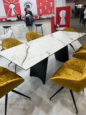 Стол раскладной TML-985 VETRO 140(210)x90 Калакатта Голд Черный фотография