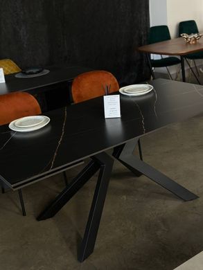 Стол раскладной SWANK LOFTY BLACK Concepto 180(260)x90 Керамика Черный фотография