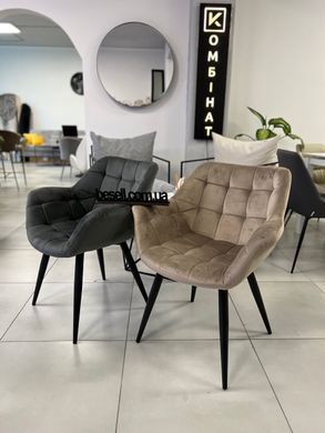Крісло ELEGANTE Velvet Intarsio Бежевий фотографія
