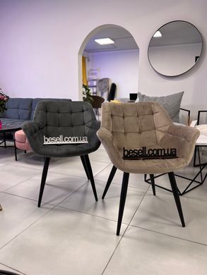 Крісло ELEGANTE Velvet Intarsio Бежевий фотографія