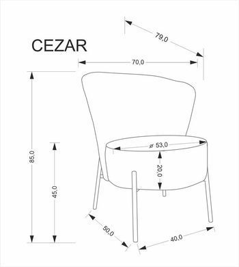 Кресло CEZAR Halmar Беж фотография