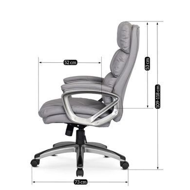 Стілець офісний обертовий MEBEL ELITE STRATO Екошкіра Сірий фотографія