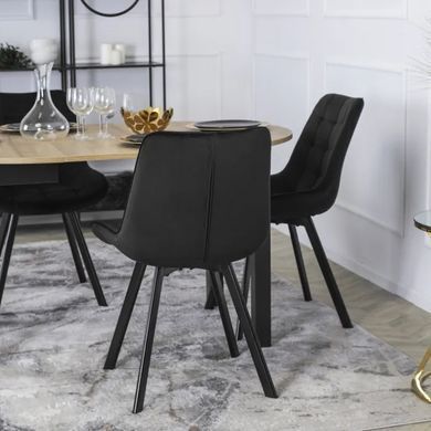 Стул бархатный MEBEL ELITE RICK Velvet Черный фотография