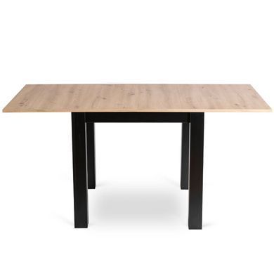 Комплект стіл розкладний MEBEL ELITE MAX 80(160)х80 см Дуб Крафт Чорний +4 стільці CHRIS Чорний фотографія