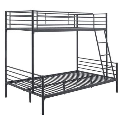 Двухъярусная кровать 90x200 см MEBEL ELITE TRES черный фотография