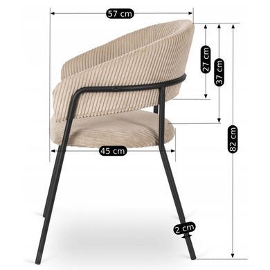 Стул MEBEL ELITE TINKA Беж фотография