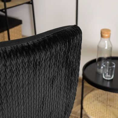 Кресло мягкое бархатное MEBEL ELITE SANTOS Velvet Черный фотография