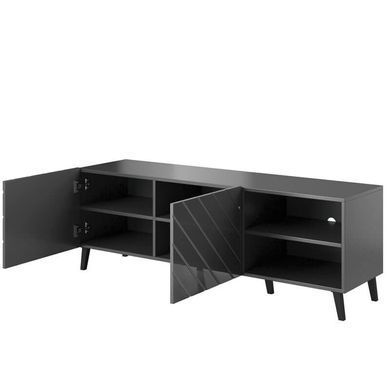 ТВ Тумба ABETO RTV Cama 150 Графит мат / Графит глянец фотография