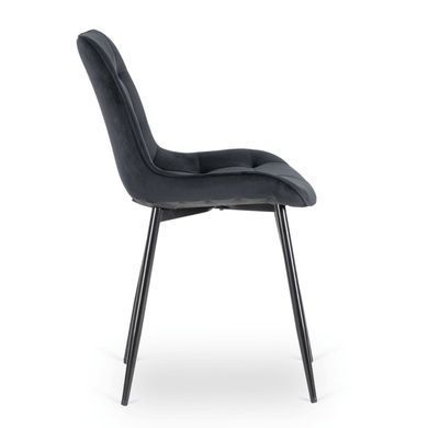 Комплект стіл розкладний MEBEL ELITE MAX 80(160)х80 см Дуб Крафт Чорний +4 стільці CHRIS Чорний фотографія