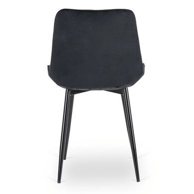 Комплект стіл розкладний MEBEL ELITE MAX 80(160)х80 см Дуб Крафт Чорний +4 стільці CHRIS Чорний фотографія