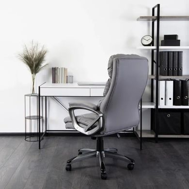 Стілець офісний обертовий MEBEL ELITE STRATO Екошкіра Сірий фотографія