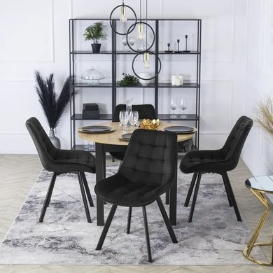 Стул бархатный MEBEL ELITE RICK Velvet Черный фотография