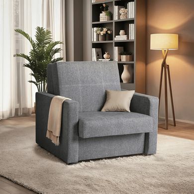 Кресло раскладное MEBEL ELITE MILAN 1, 98 см MEBEL ELITE Серый/ткань фотография