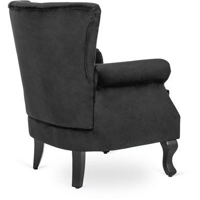 Крісло м'яке оксамитове MEBEL ELITE MALLO Velvet Чорний фотографія