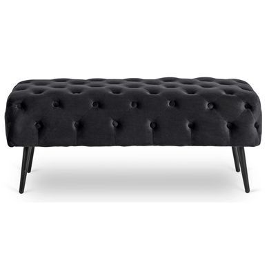 Лава оксамитова MEBEL ELITE VERA 2 Velvet Чорний фотографія