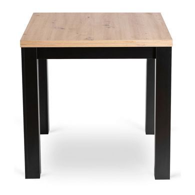 Комплект стіл розкладний MEBEL ELITE MAX 80(160)х80 см Дуб Крафт Чорний +4 стільці CHRIS Чорний фотографія