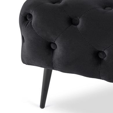 Лава оксамитова MEBEL ELITE VERA 2 Velvet Чорний фотографія