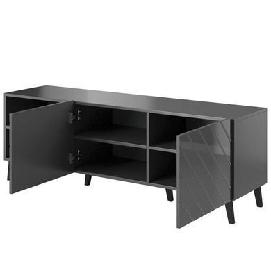 ТВ Тумба ABETO RTV Cama 150 Графит мат / Графит глянец фотография