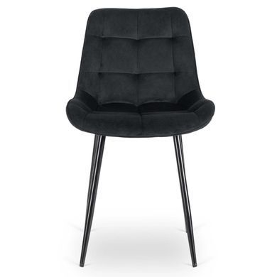 Комплект стіл розкладний MEBEL ELITE MAX 80(160)х80 см Дуб Крафт Чорний +4 стільці CHRIS Чорний фотографія