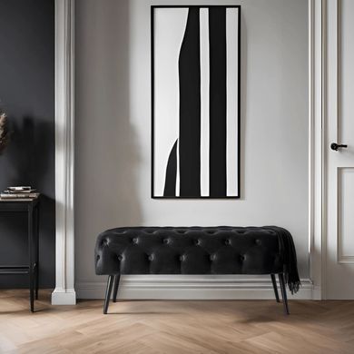 Лава оксамитова MEBEL ELITE VERA 2 Velvet Чорний фотографія