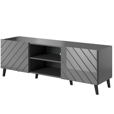 ТВ Тумба ABETO RTV Cama 150 Графит мат / Графит глянец фотография