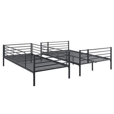 Двухъярусная кровать 90x200 см MEBEL ELITE TRES черный фотография