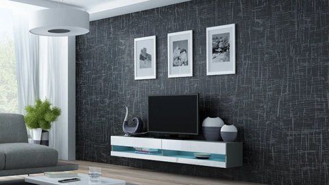 ТВ Тумба VIGO RTV Cama 180 New Сірий Мат / Білий Глянець фотографія