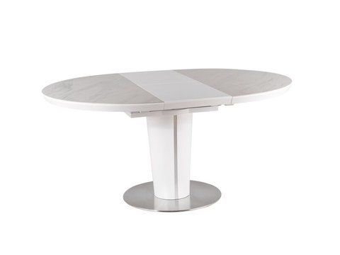 Стіл Розкладний ORBIT CERAMIC Signal 120(160)x120 Білий Ефект Мармуру фотографія