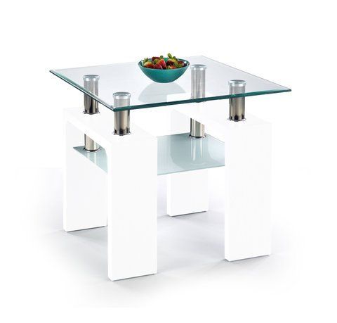 Журнальный столик DIANA H MDF KWADRAT Halmar 60x60 Белый Лак фотография