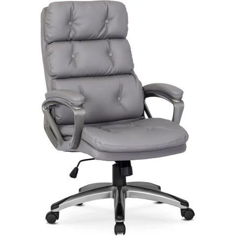 Стул офисный вращающийся MEBEL ELITE STRATO Экокожа Серый фотография