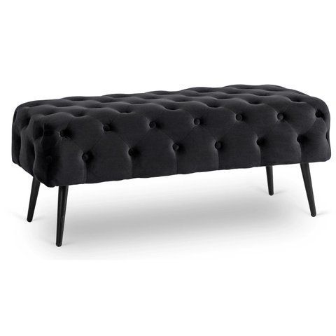 Лава оксамитова MEBEL ELITE VERA 2 Velvet Чорний фотографія