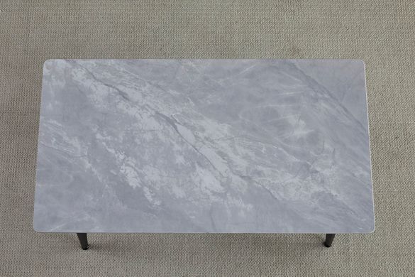 Стіл SABA CERAMIC Intarsio 130x70 Сірий Глянець Кераміка Чорний Мат фотографія