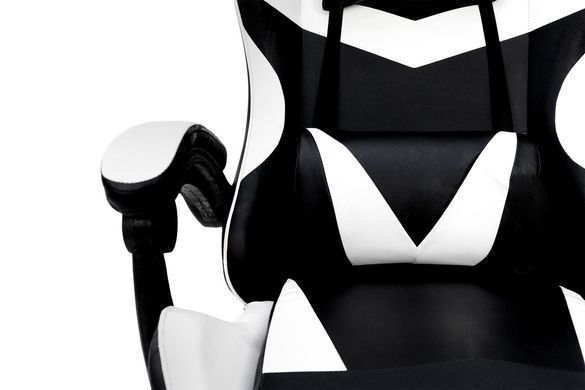 Стілець офісний Слім Мікс Меблі чорний/білий фотографія