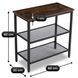 Журнальный столик MEBEL ELITE CARTER 60*30 рустикальный дуб/черный