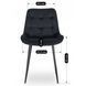 Комплект стіл розкладний MEBEL ELITE MAX 80(160)х80 см Дуб Крафт Чорний +4 стільці CHRIS Чорний