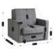 Кресло раскладное MEBEL ELITE MILAN 1, 98 см MEBEL ELITE Серый/ткань