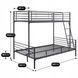Двухъярусная кровать 90x200 см MEBEL ELITE TRES черный